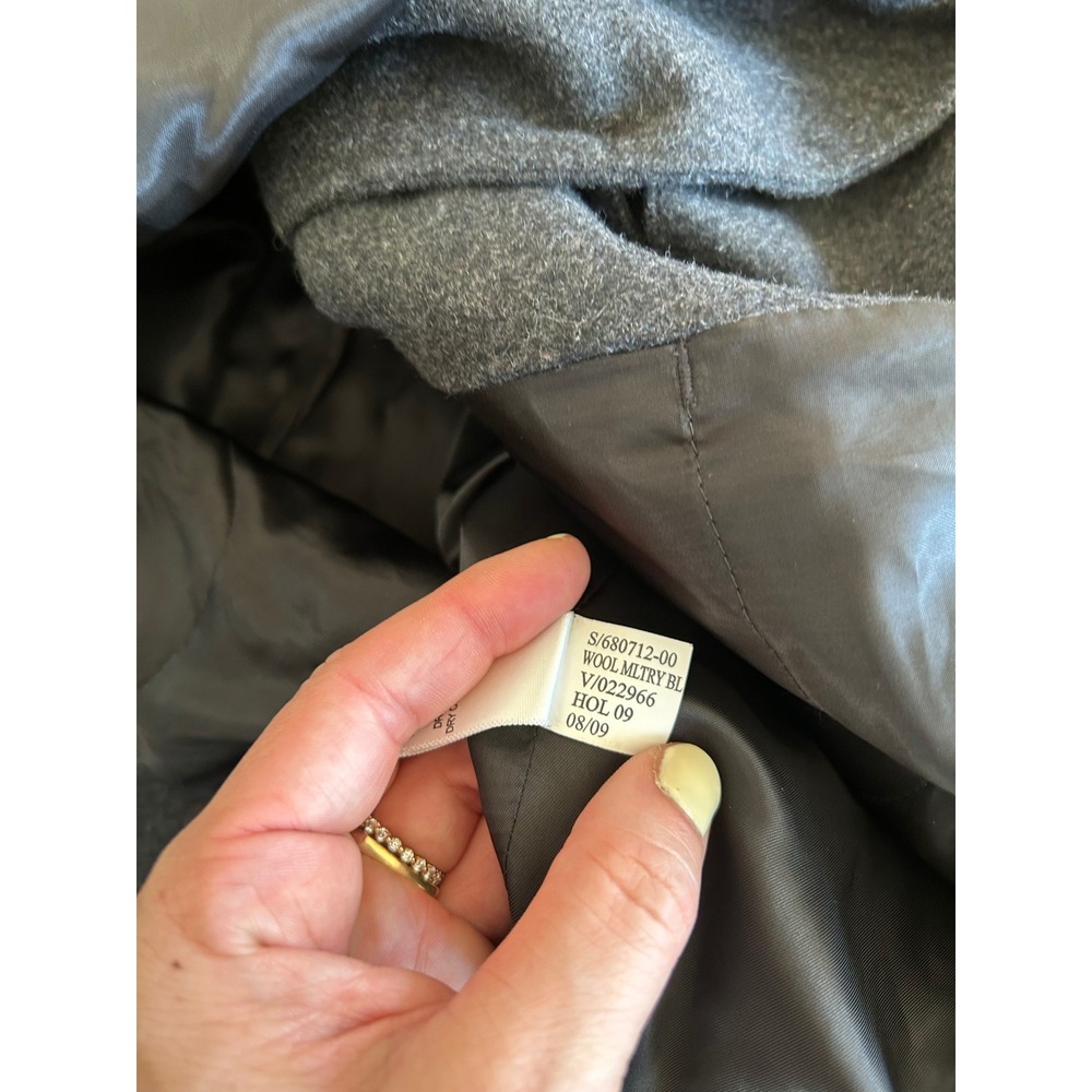 Banana Republic Mens 42R Wool Military Blazer Jacket Charcoal Gray‎ 680712-00 - Picture 7 of 11